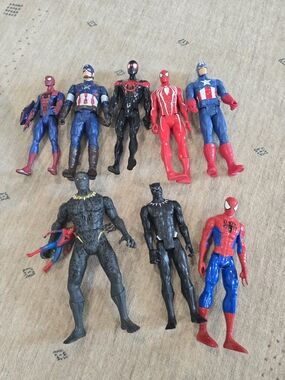 Marvel Superhero Kids Action Figure Set - Red, Blue, Black